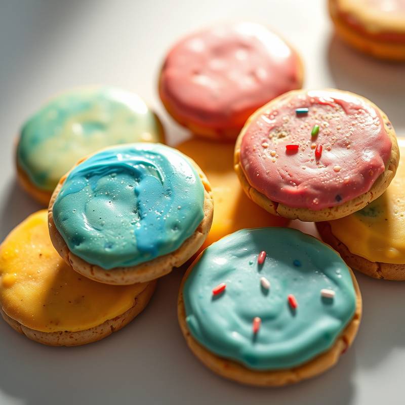 Biscoitos coloridos